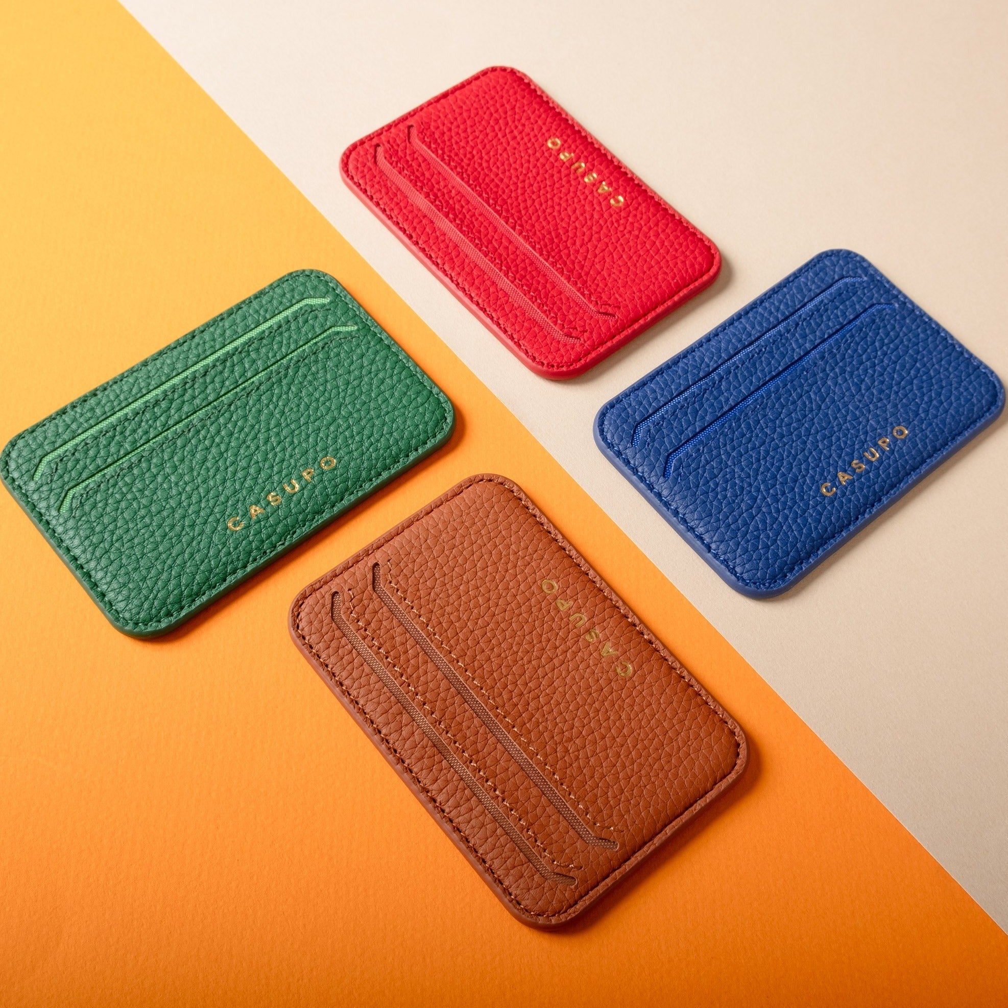 Mag Safe Leather Wallet with RFID - Green CASUPO