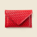 Mini Envelope Wallet With RFID protection - Red Woven CASUPO