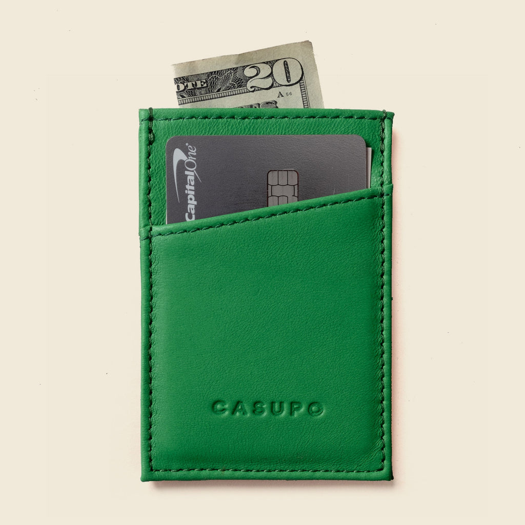 Minimalist Wallet With RFID Protection - Green CASUPO