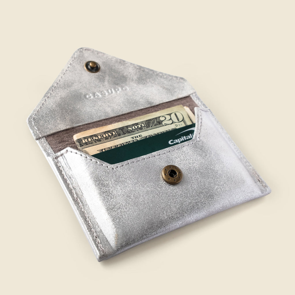 Mini Envelope Wallet With RFID protection - Silver Glitter CASUPO