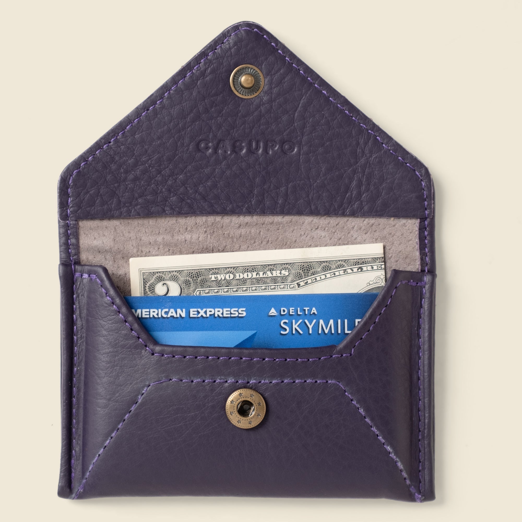Mini Envelope Wallet With RFID protection - Eggplant CASUPO