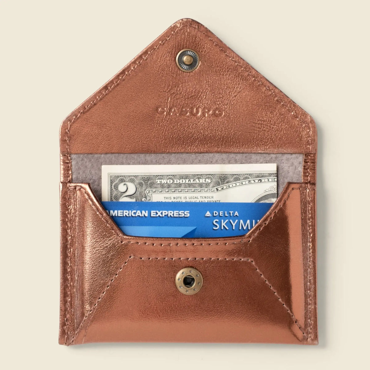 Mini Envelope Wallet With RFID protection - Bronze CASUPO