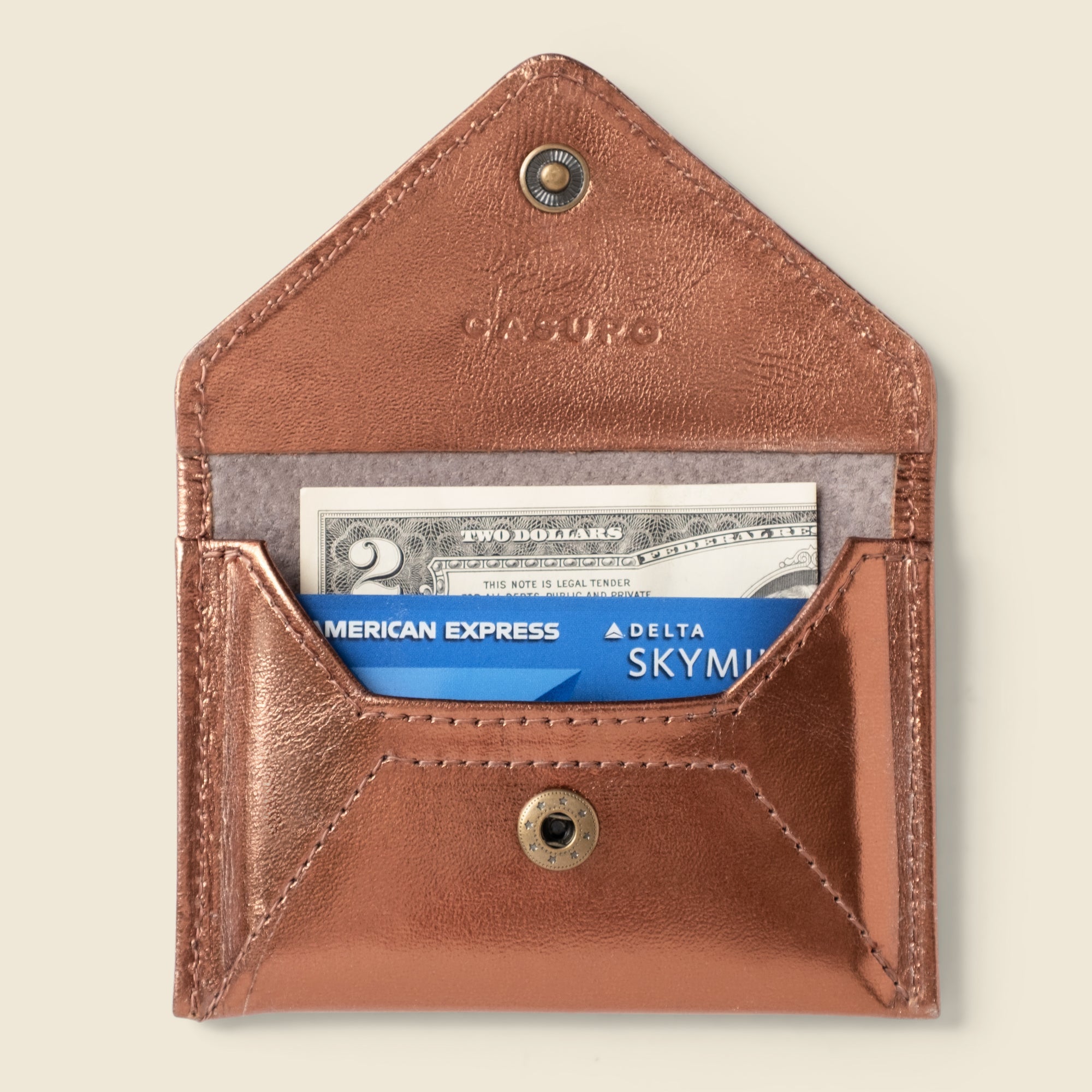 Mini Envelope Wallet With RFID protection - Bronze CASUPO