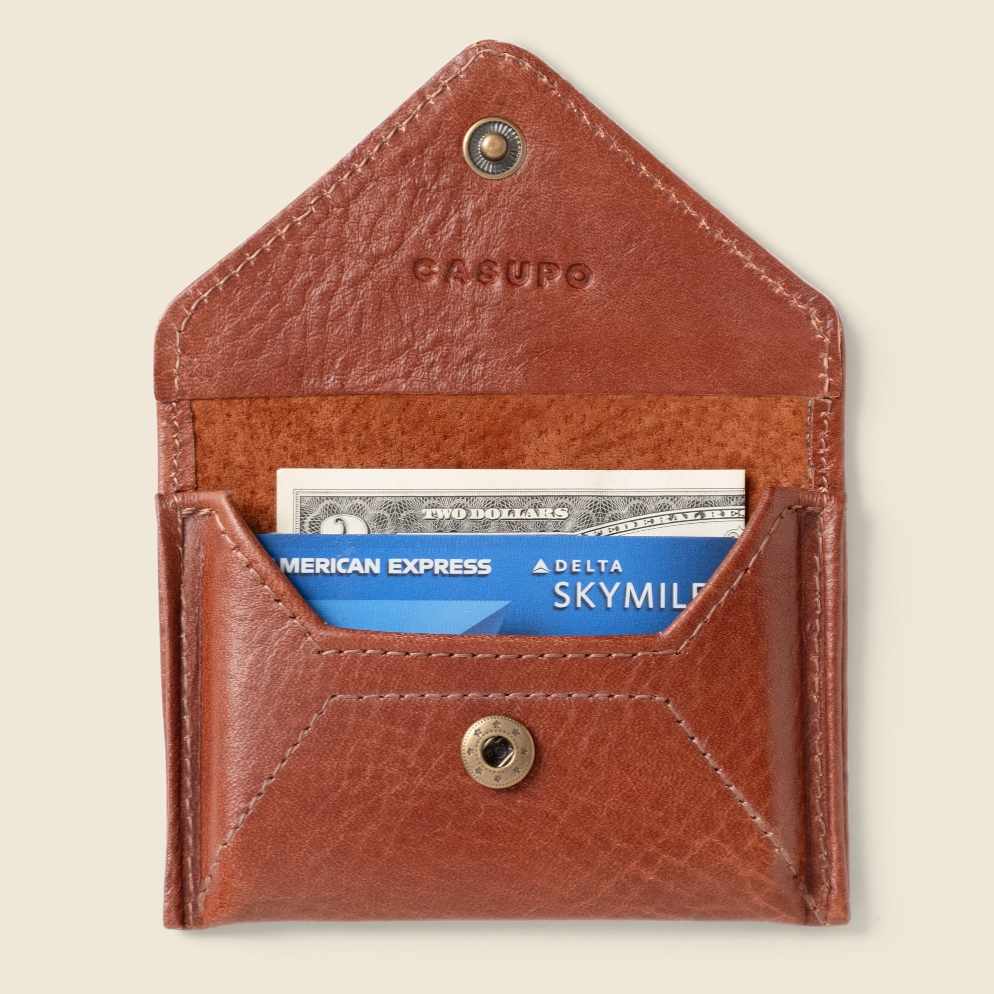 Mini Envelope Wallet with RFID Protection - Chocolate CASUPO