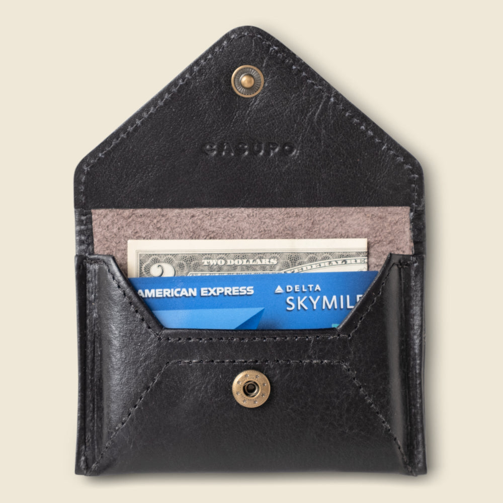 Mini Envelope Wallet with RFID Protection - Black CASUPO