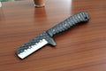Handmade 1095 Forged Steel Bull Cutter Knife – 8.5" with Sheath Damascus Knife Store