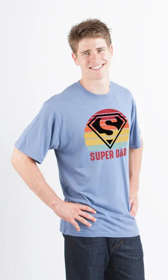 Super Dad Men's Bamboo Viscose/Organic Cotton Short Sleeve Graphic T-Shirt Spun Bamboo