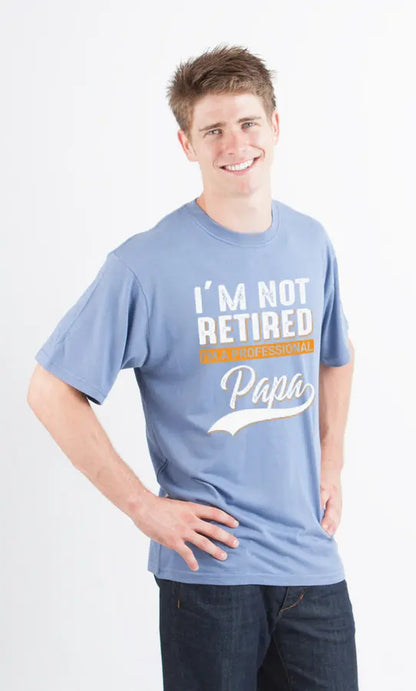 I'm not Retired Men's Bamboo Viscose/Organic Cotton Short Sleeve Graphic T-Shirt Spun Bamboo