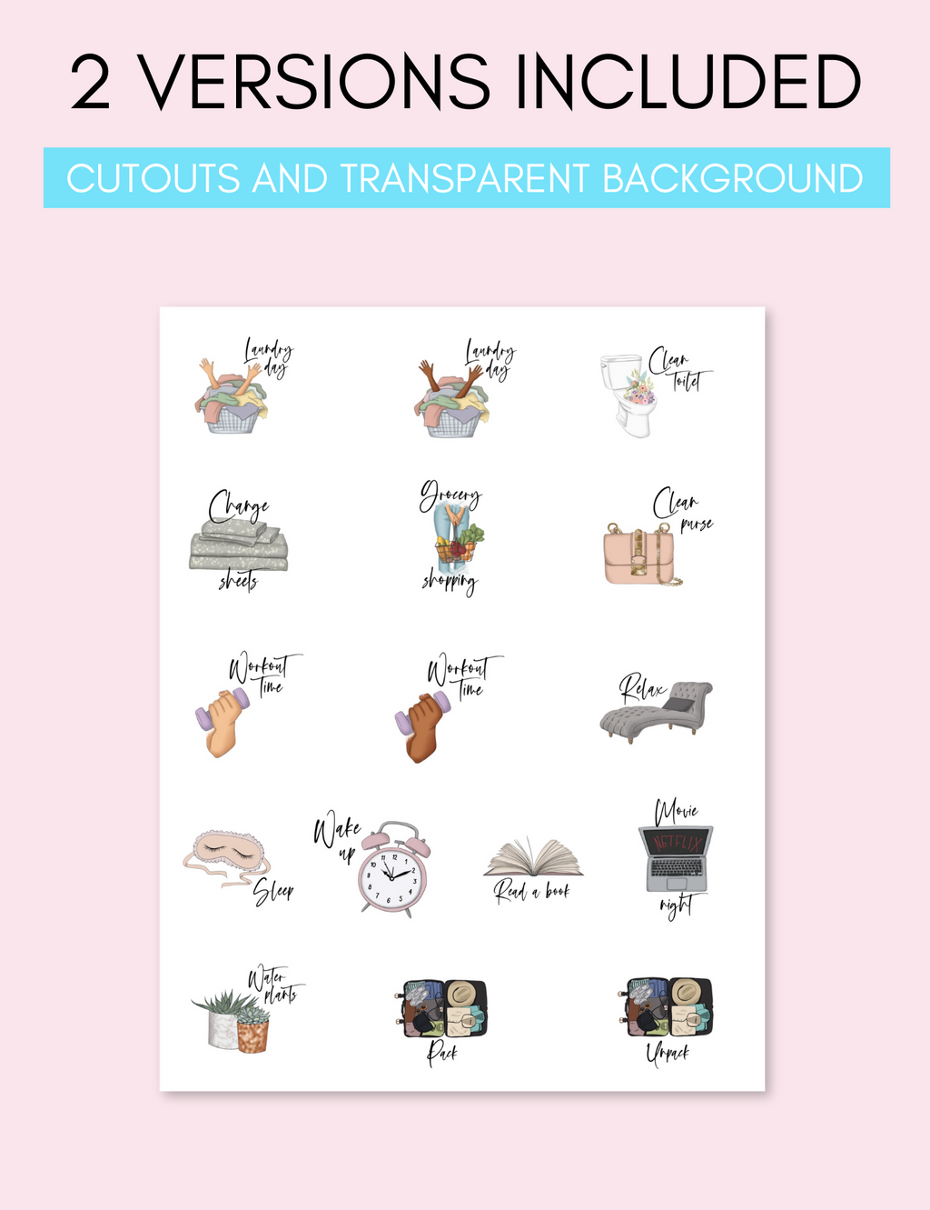 Digital Everyday Reminder Stickers Jessica Autumn