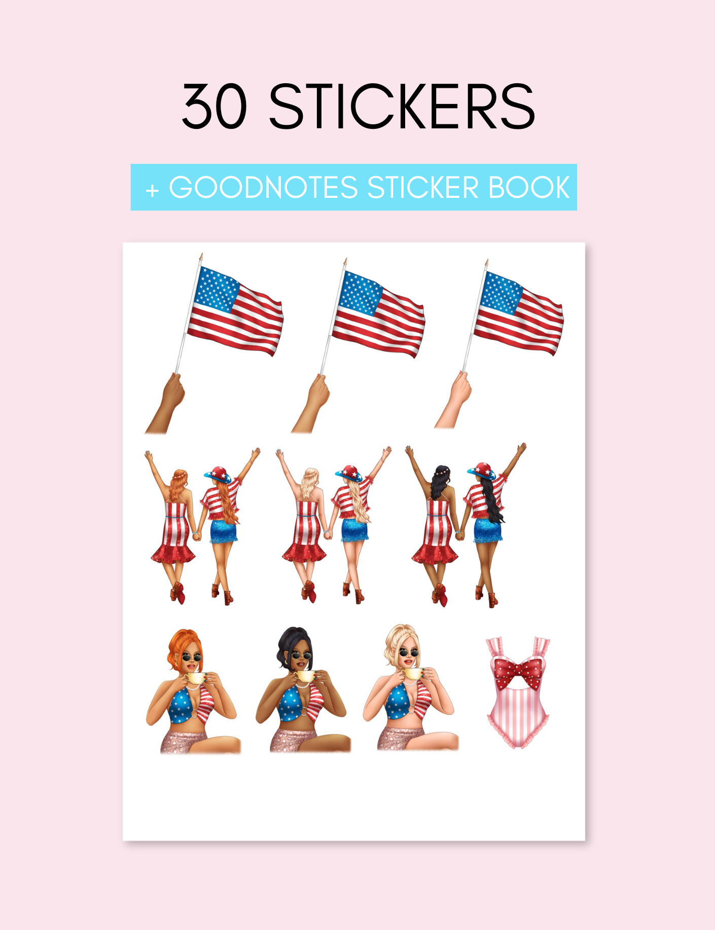 Independence Day Stickers Jessica Autumn