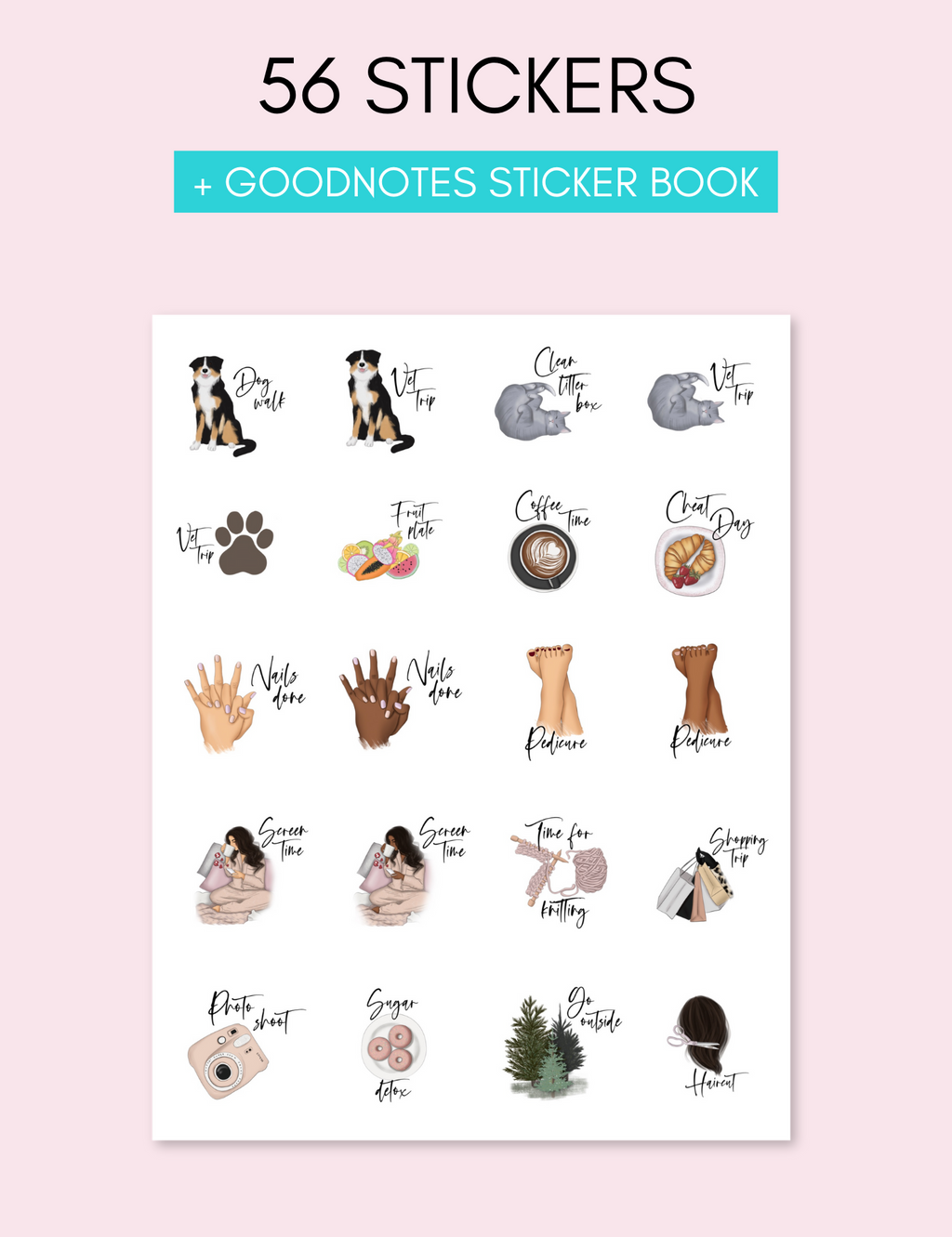 Digital Everyday Reminder Stickers Jessica Autumn