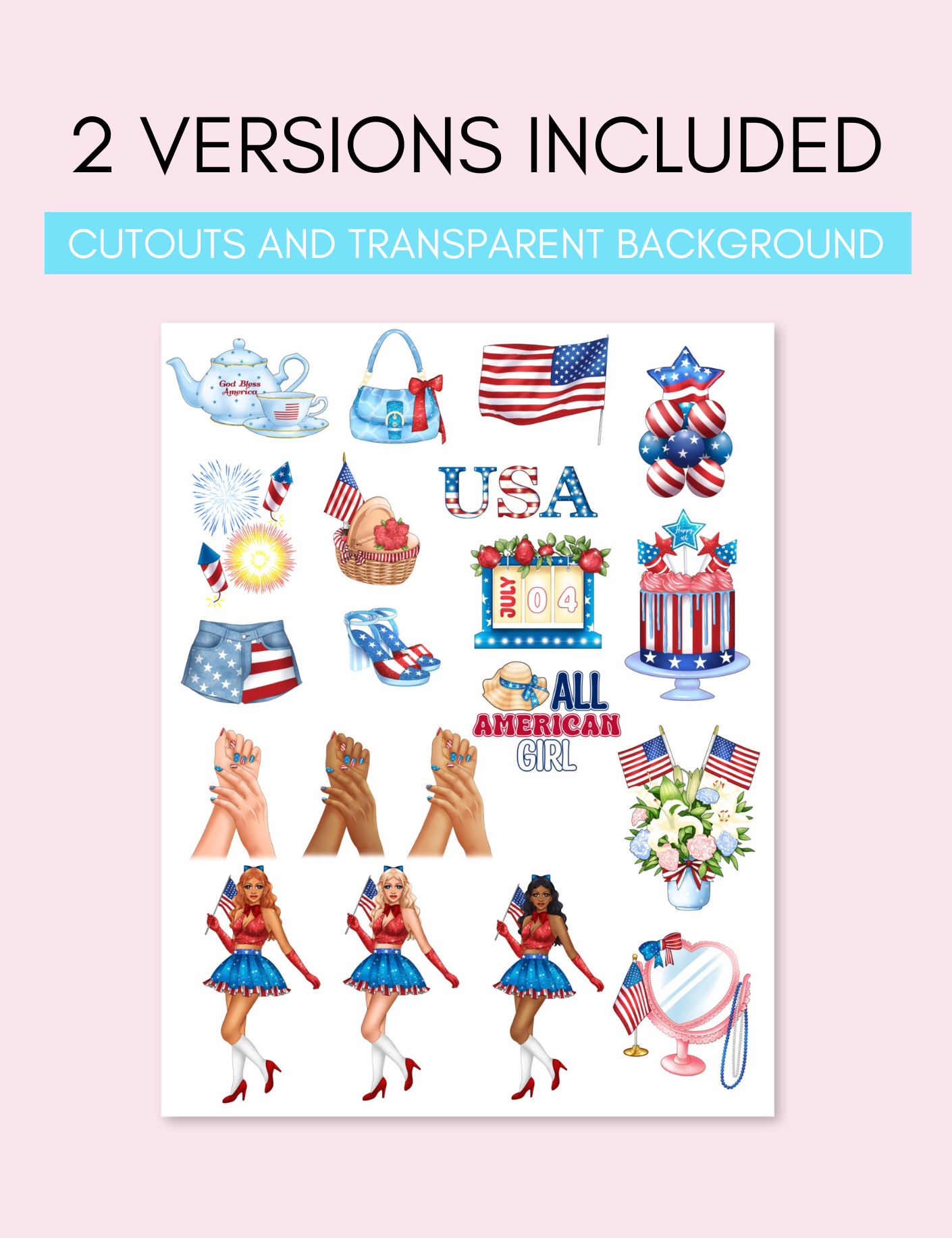 Independence Day Stickers Jessica Autumn