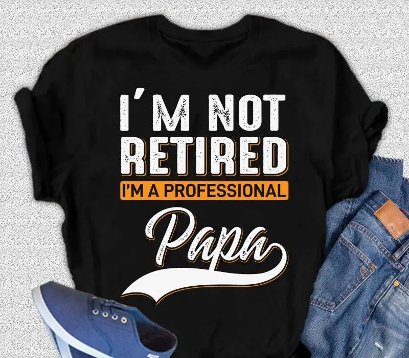 I'm not Retired Men's Bamboo Viscose/Organic Cotton Short Sleeve Graphic T-Shirt Spun Bamboo