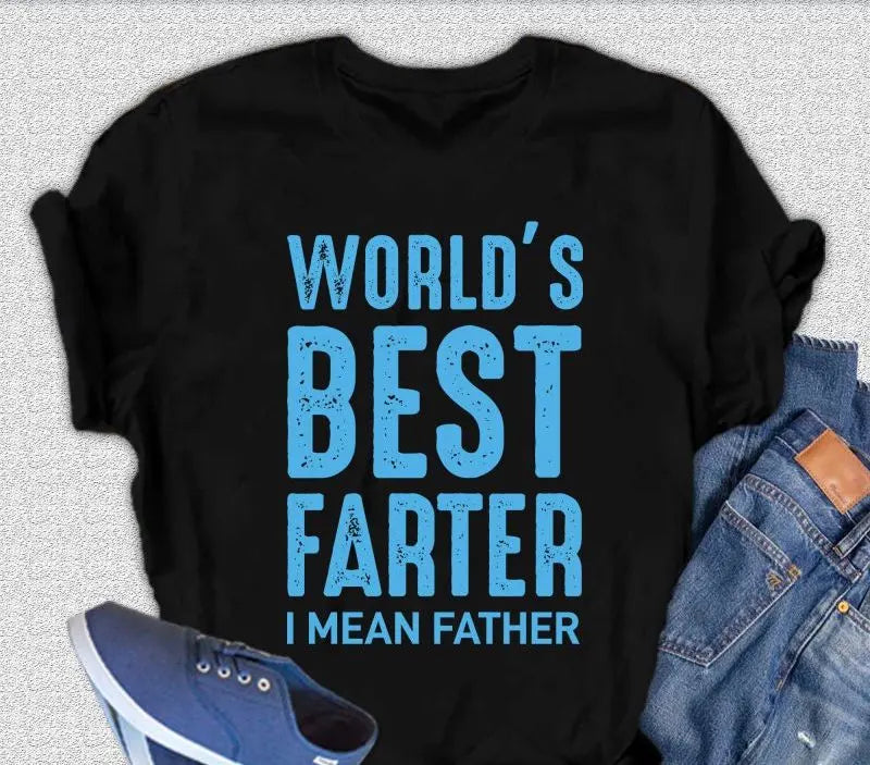 World's Best Farter Men's Bamboo Viscose/Organic Cotton Short Sleeve Graphic T-Shirt Spun Bamboo