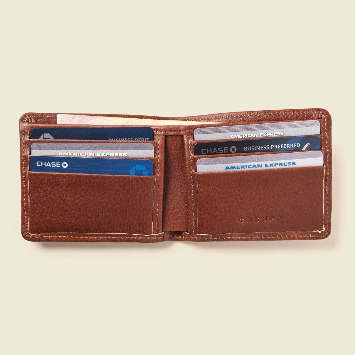 Large Billfold Wallet with RFID protection - Chocolate CASUPO