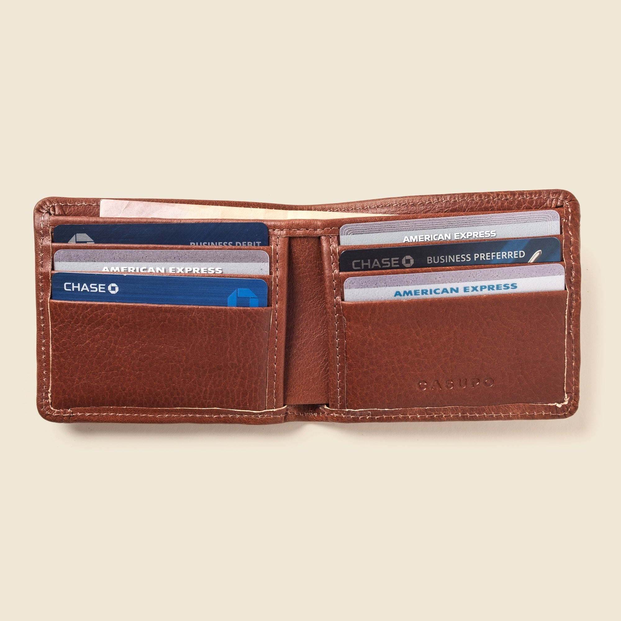 Large Billfold Wallet with RFID protection - Chocolate CASUPO