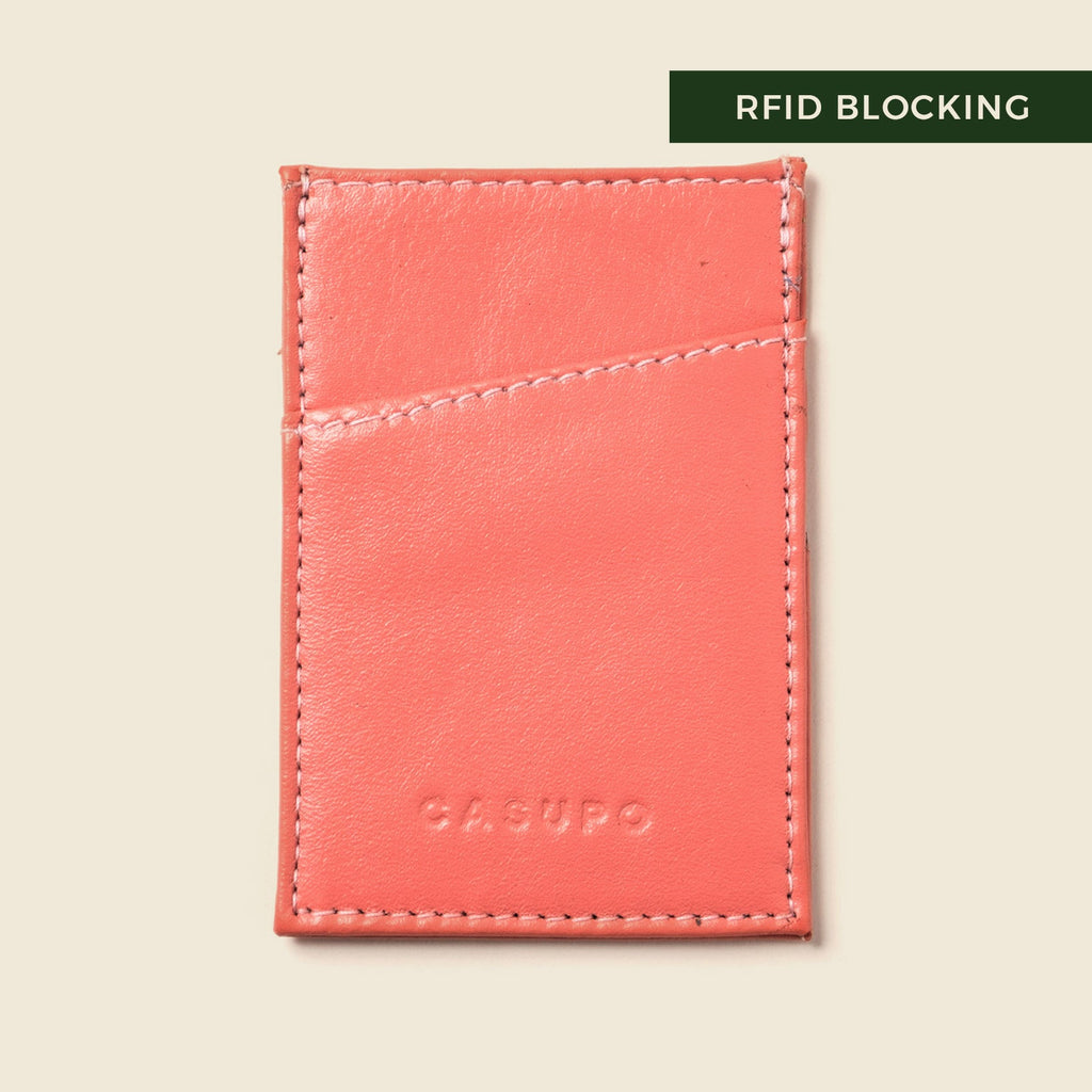 Minimalist Wallet With RFID Protection - Pastel Pink CASUPO