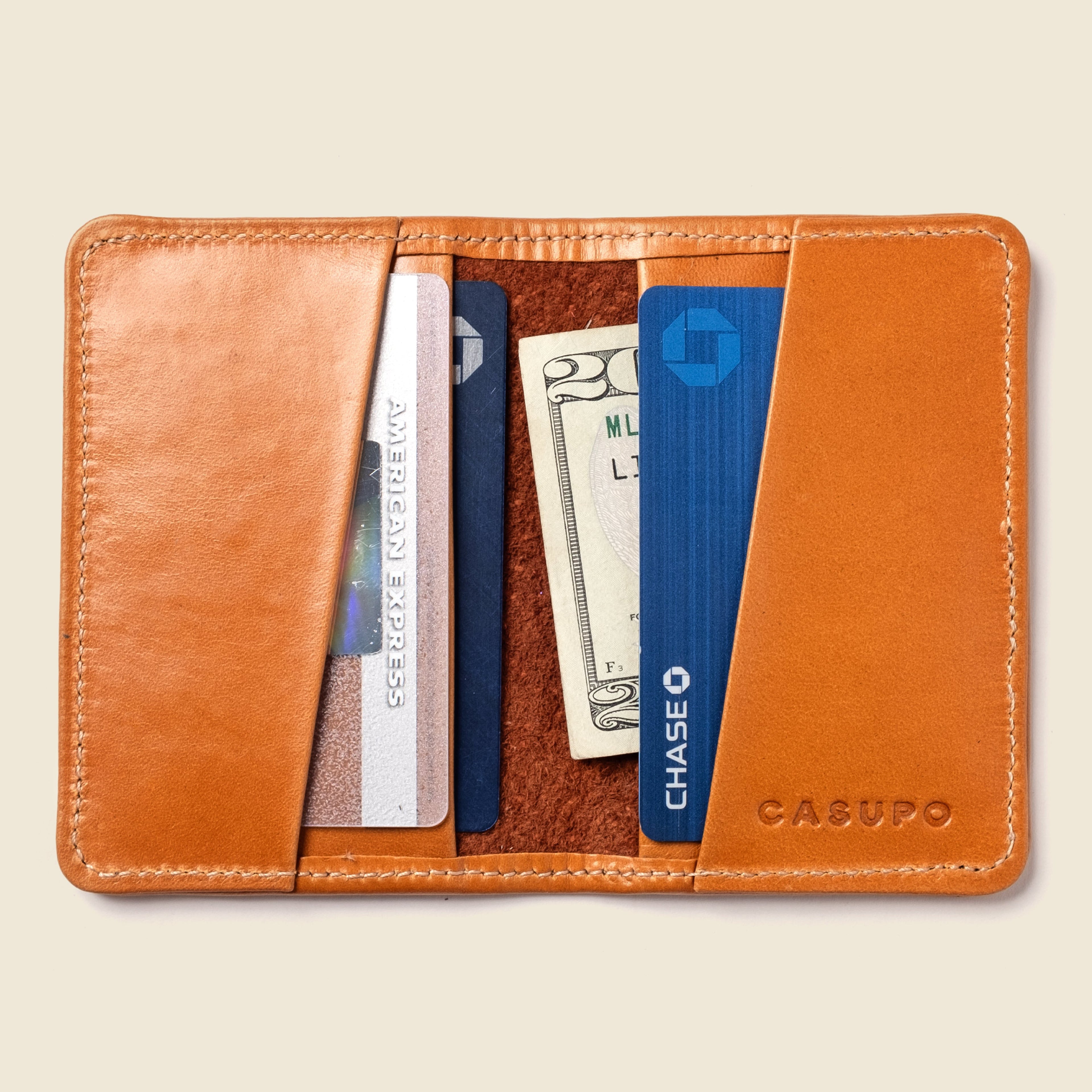 Compact Bifold with RFID Protection - Honey CASUPO