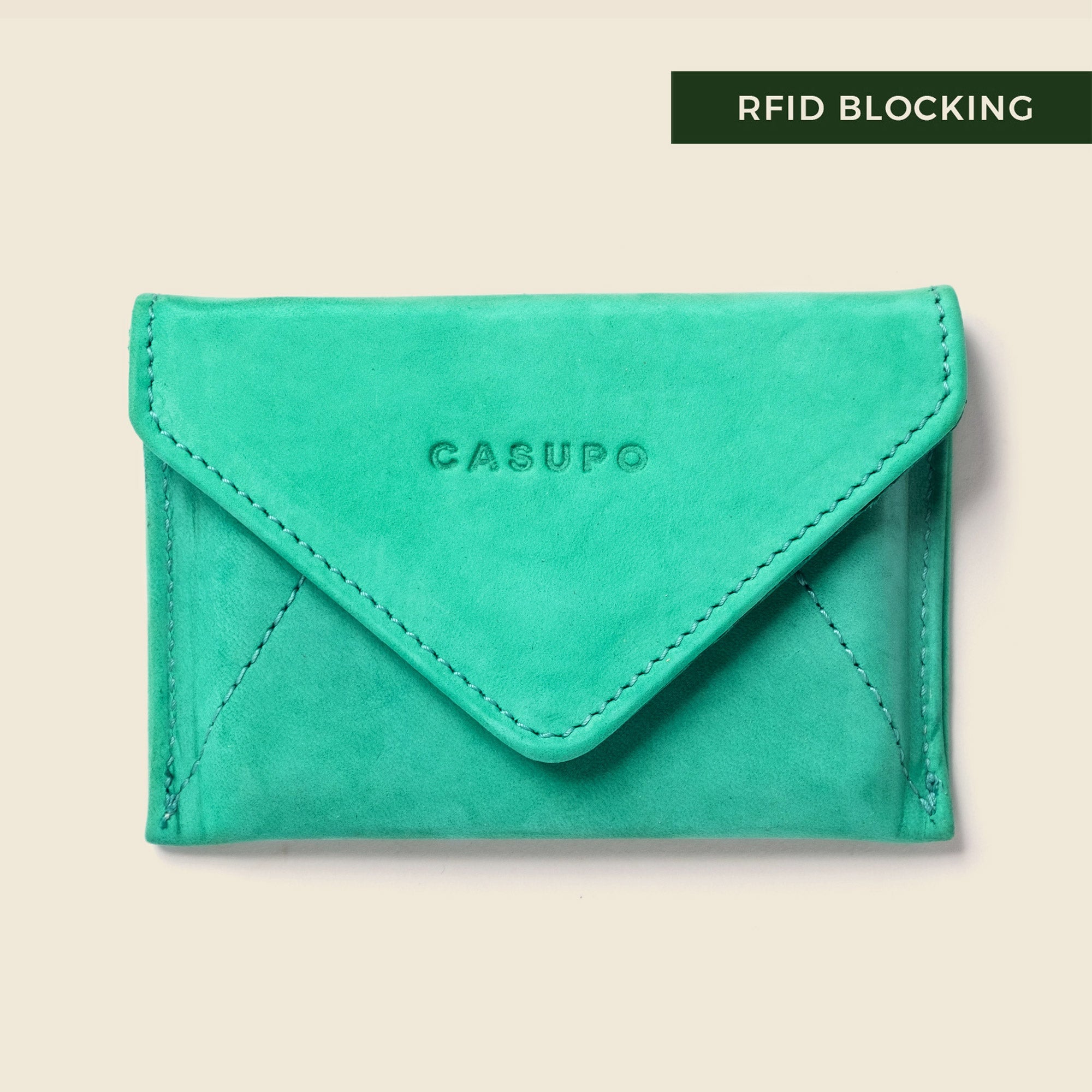 Mini Envelope Wallet With RFID protection - Mint CASUPO