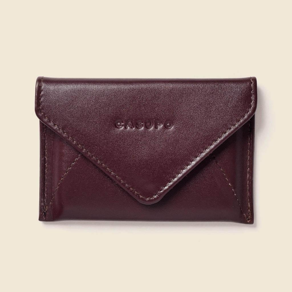 Mini Envelope Wallet With RFID protection - Burgundy CASUPO