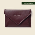 Mini Envelope Wallet With RFID protection - Burgundy CASUPO