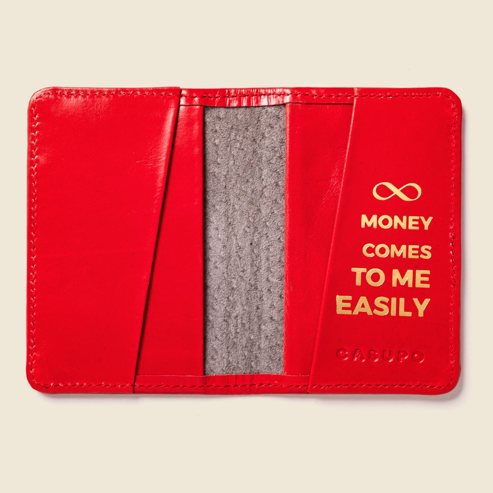 Compact Bifold with RFID Protection - Fire Red CASUPO