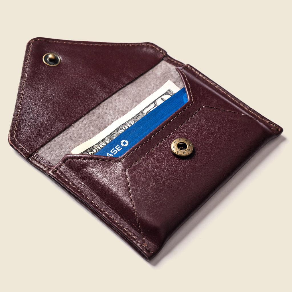 Mini Envelope Wallet With RFID protection - Burgundy CASUPO