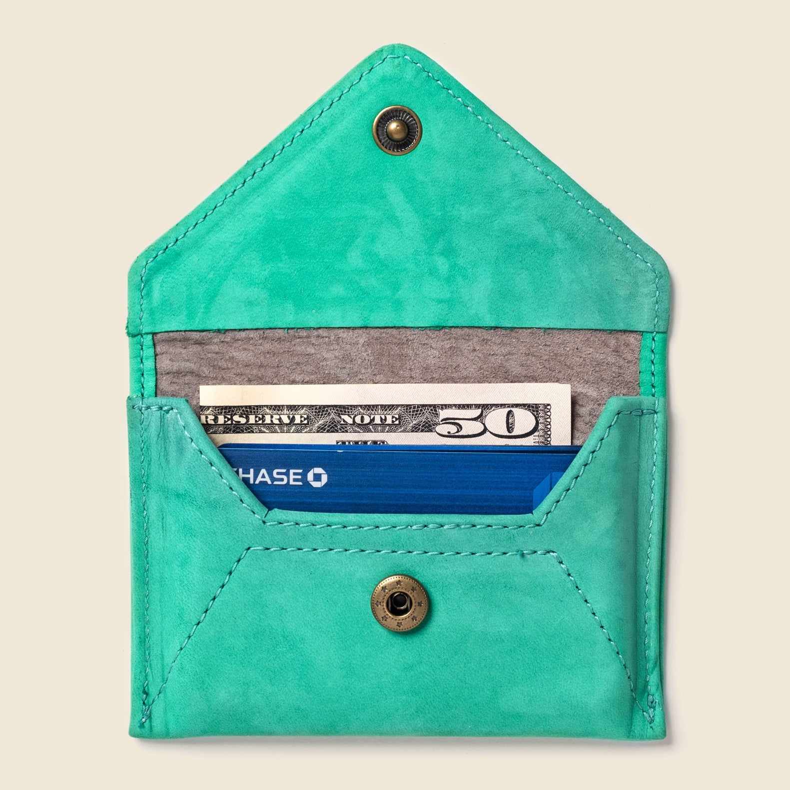 Mini Envelope Wallet With RFID protection - Mint CASUPO
