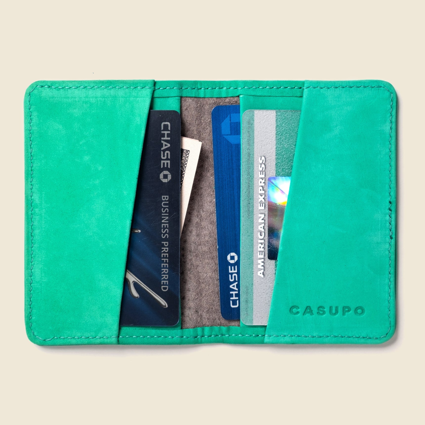 Compact Bifold with RFID Protection - Mint CASUPO