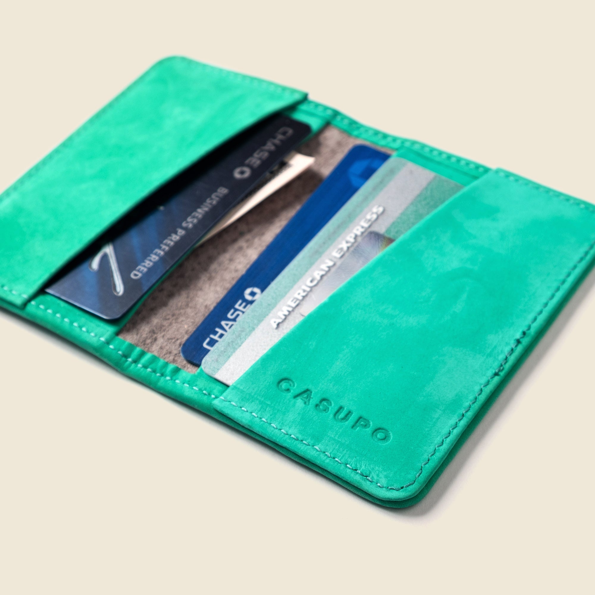 Compact Bifold with RFID Protection - Mint CASUPO