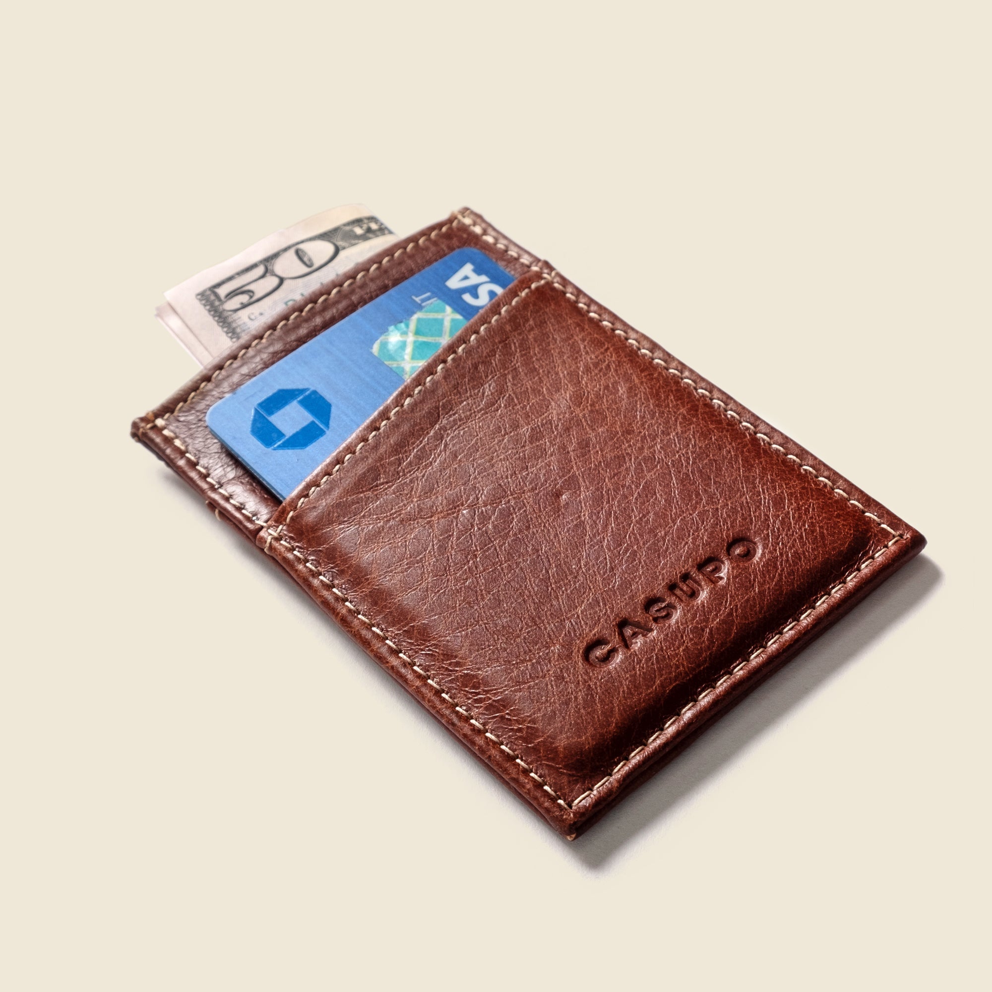 Minimalist Wallet with RFID Protection - Chocolate CASUPO