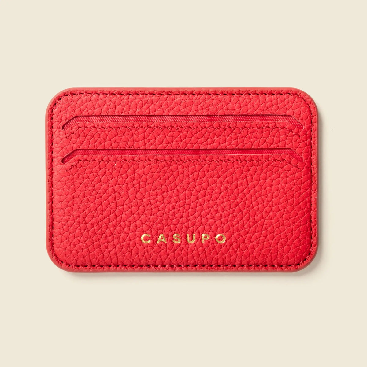 Mag Safe Leather Wallet with RFID - Red CASUPO