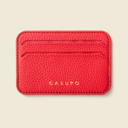 Mag Safe Leather Wallet with RFID - Red CASUPO