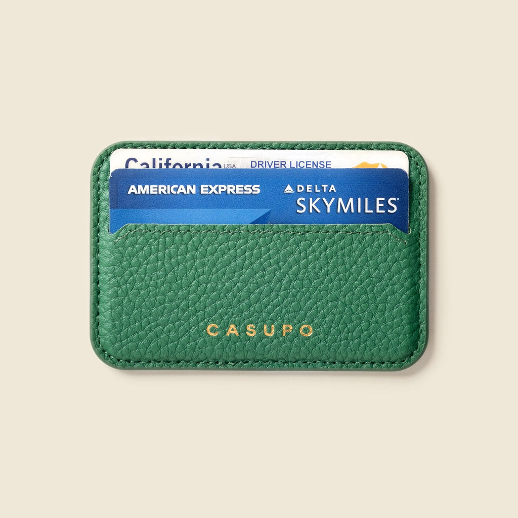 Mag Safe Leather Wallet with RFID - Green CASUPO