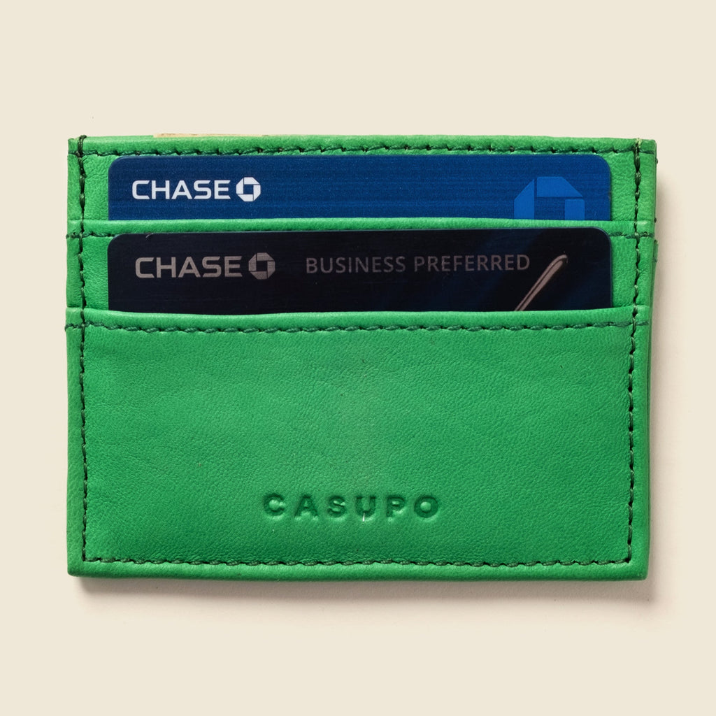 Slim Card Holder Wallet With RFID Protection - Green CASUPO
