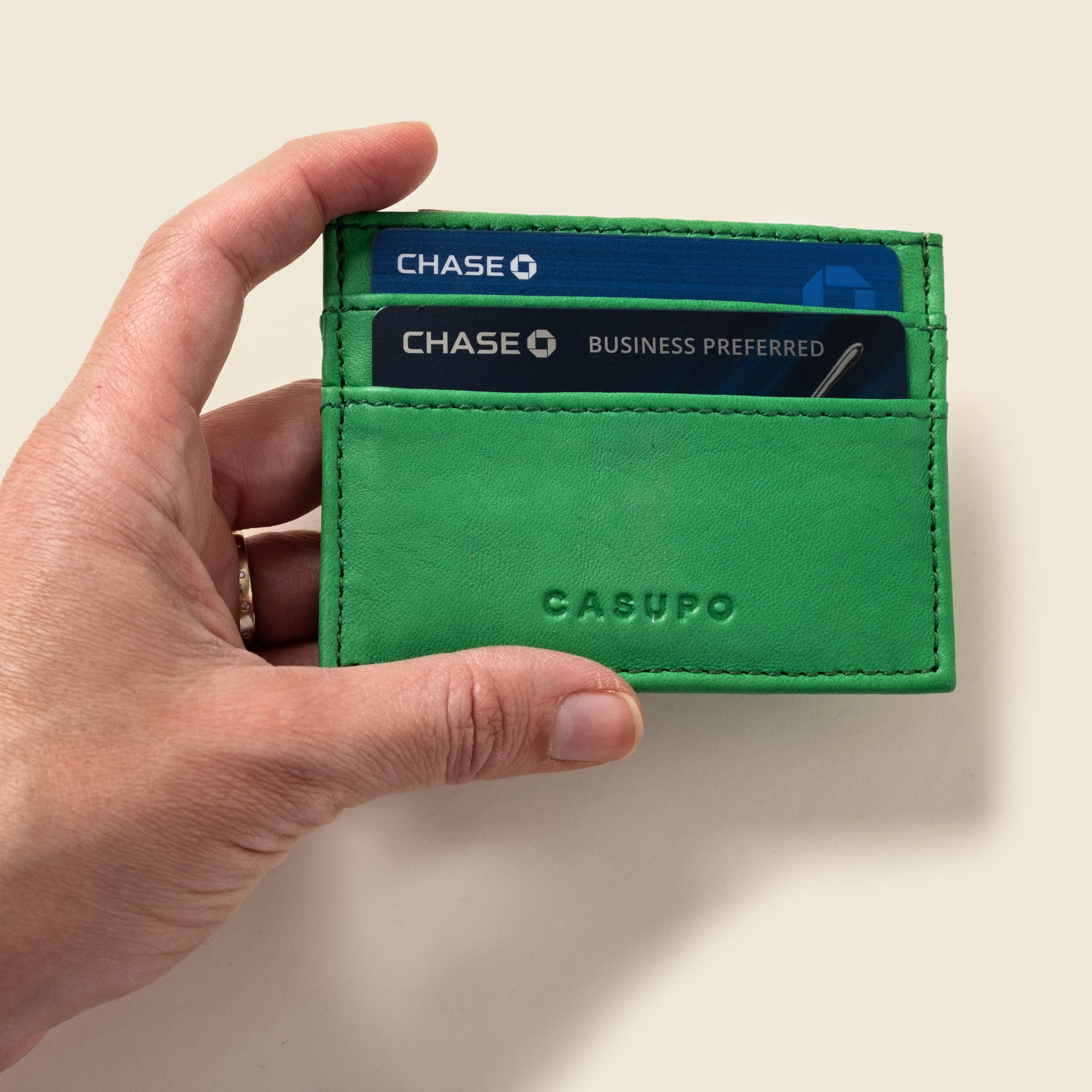 Slim Card Holder Wallet With RFID Protection - Green CASUPO