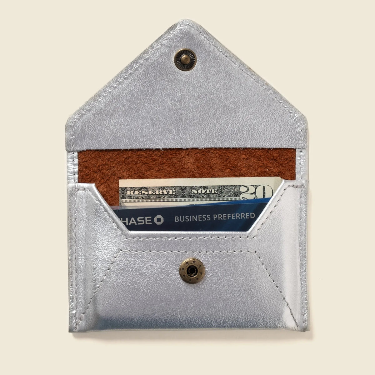 Mini Envelope Wallet With RFID protection - Silver CASUPO