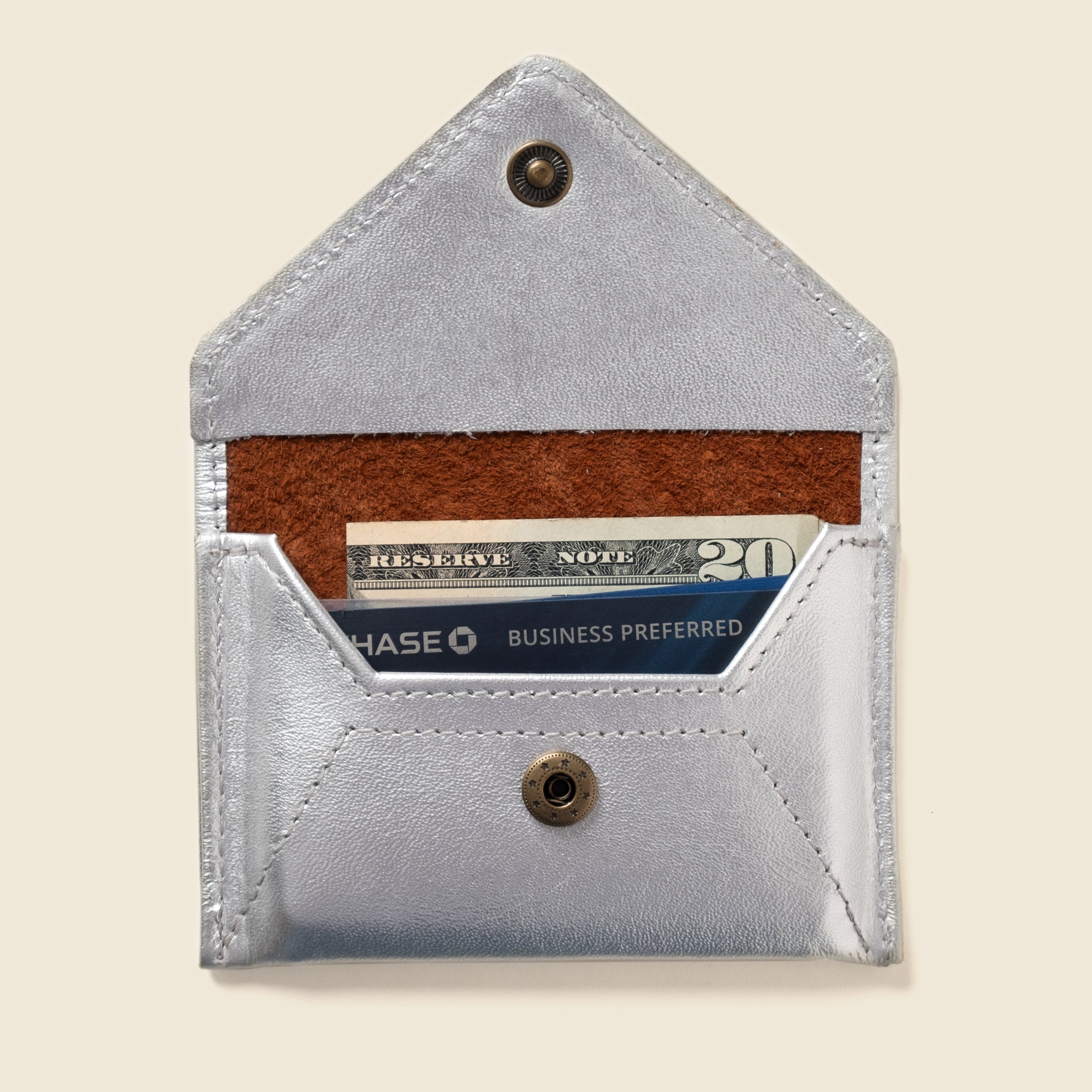 Mini Envelope Wallet With RFID protection - Silver CASUPO