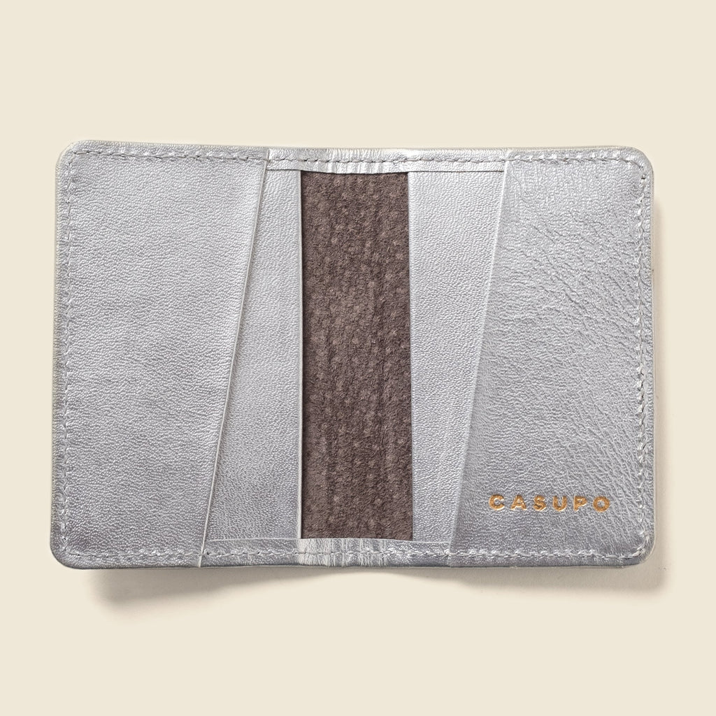 Compact Bifold with RFID Protection - Silver CASUPO