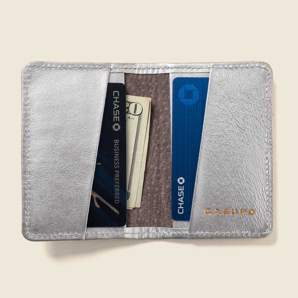 Compact Bifold with RFID Protection - Silver CASUPO