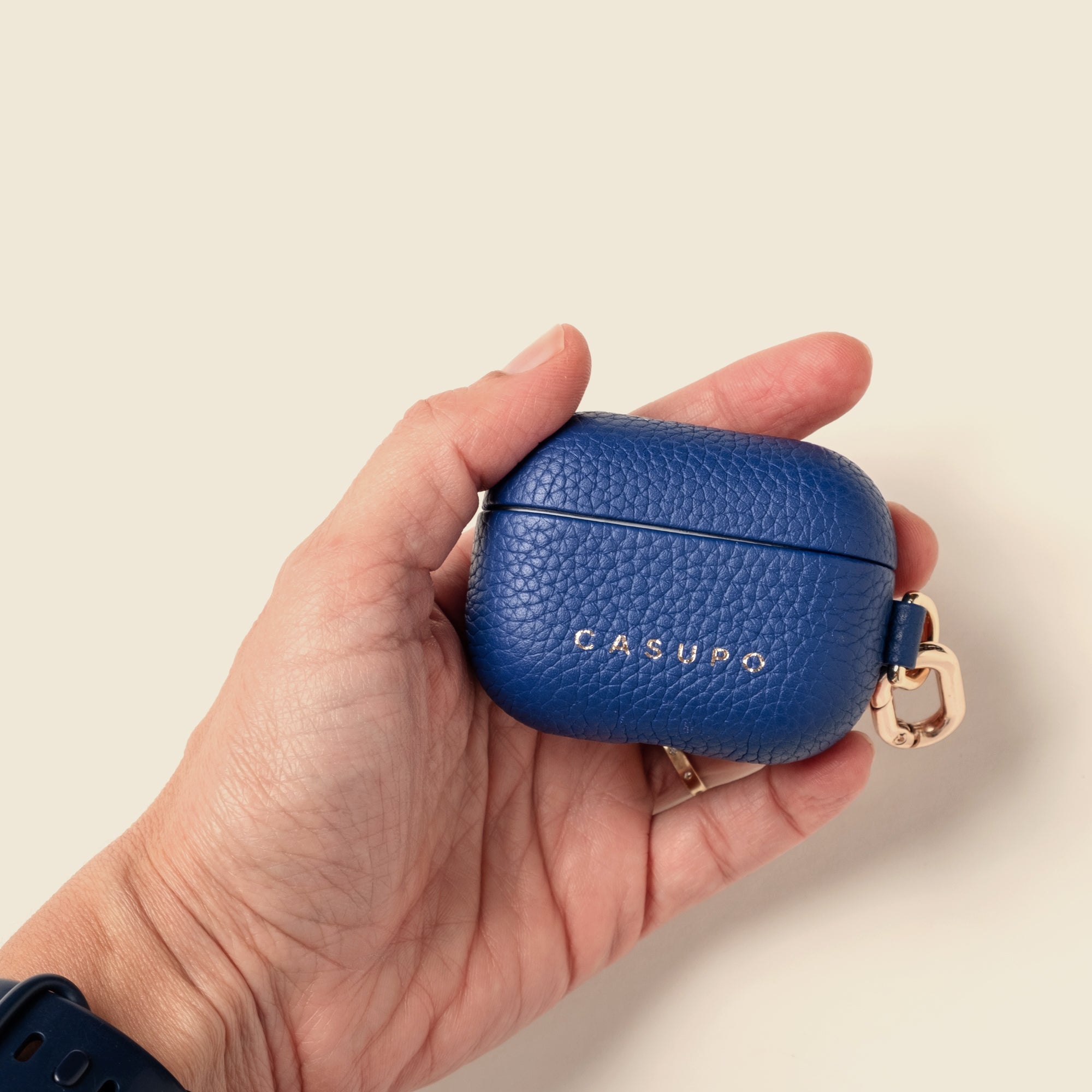 Leather Airpod Case - Cobalt CASUPO