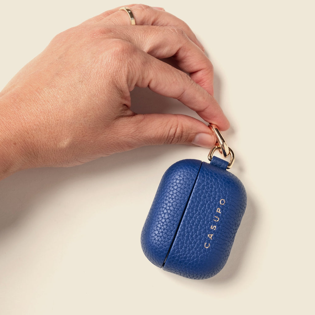 Leather Airpod Case - Cobalt CASUPO