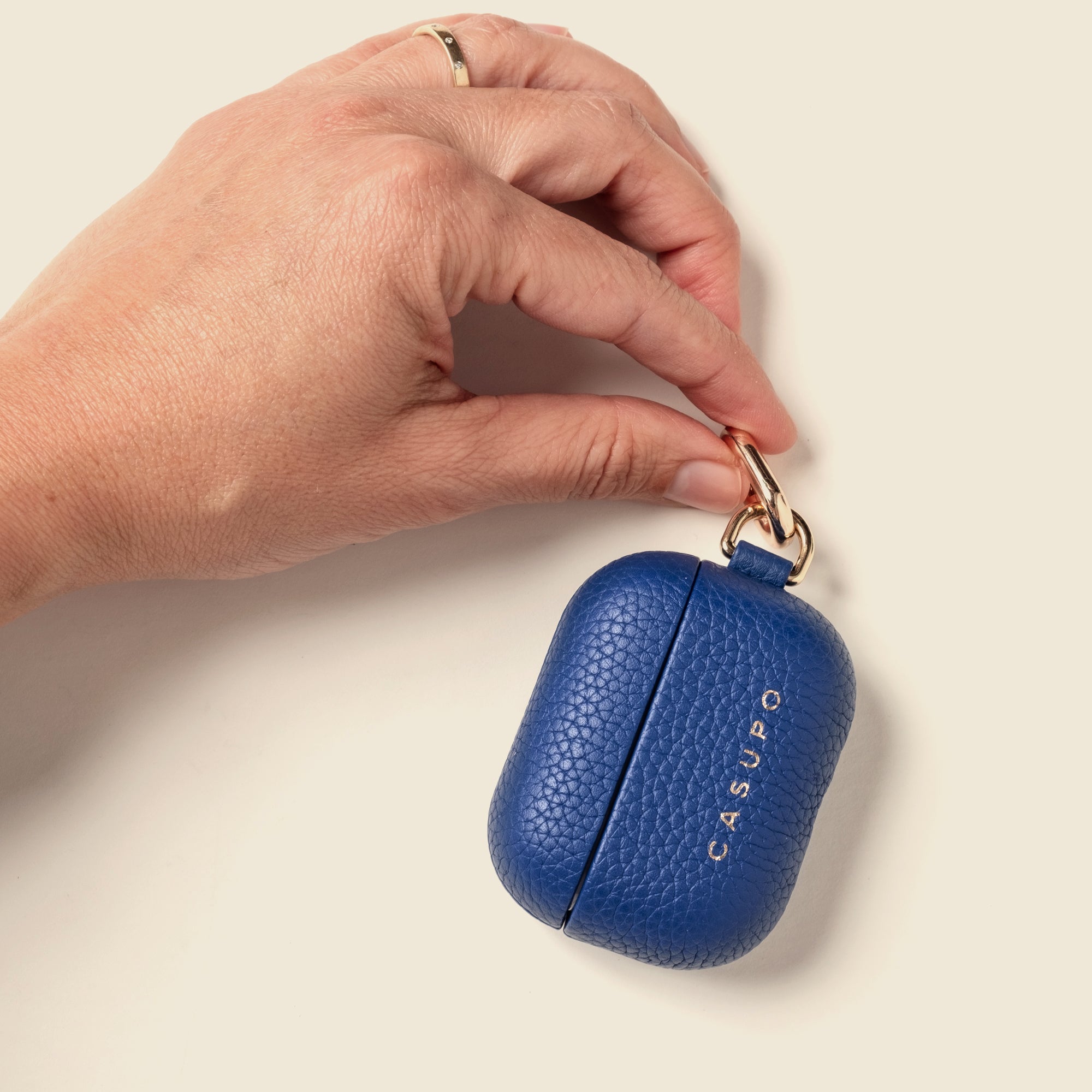 Leather Airpod Case - Cobalt CASUPO