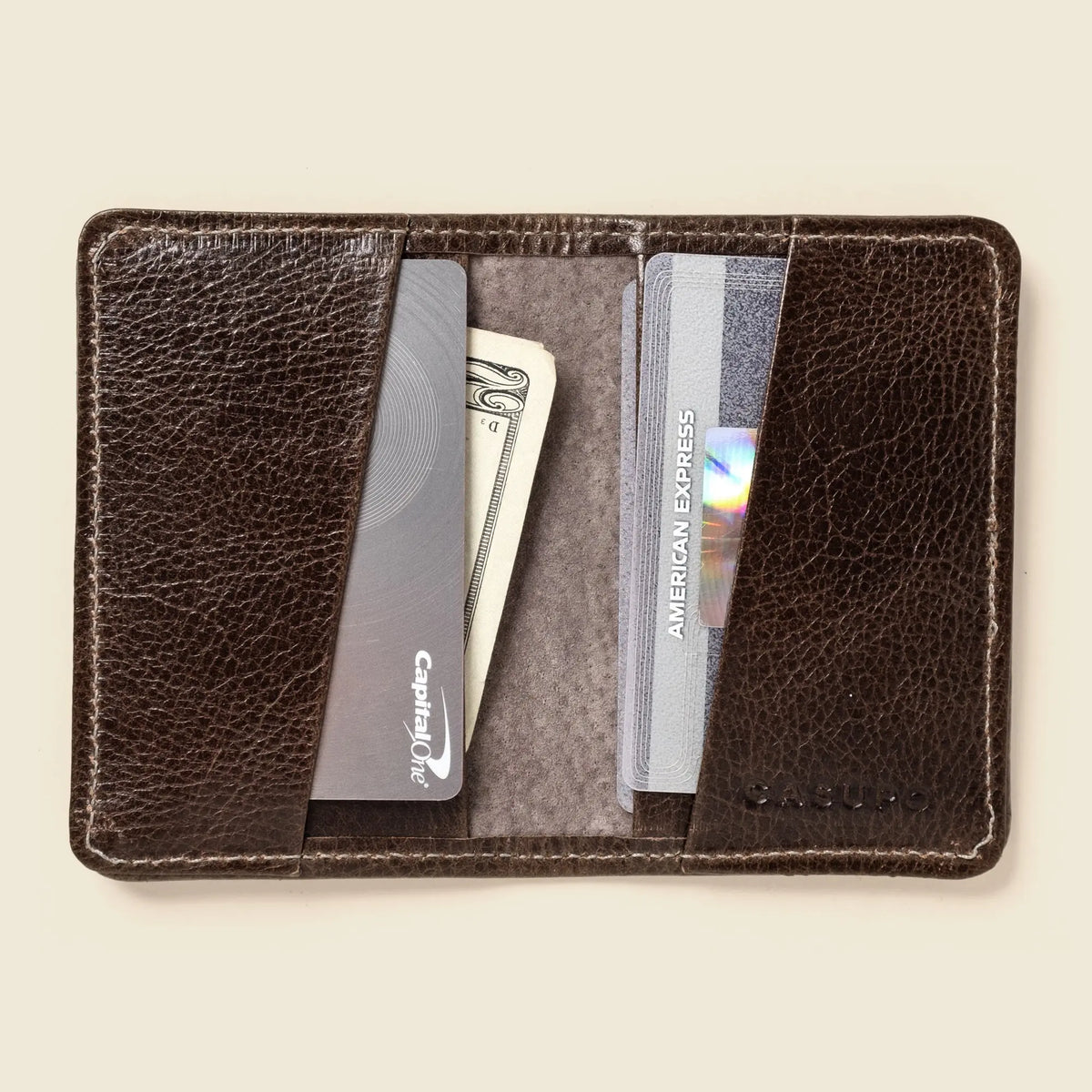 Compact Bifold Wallet with RFID Protection - Olive CASUPO