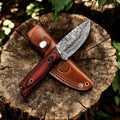 Handmade Damascus Hunting Knife with Exotic Wood Handle Damascus Knife Store