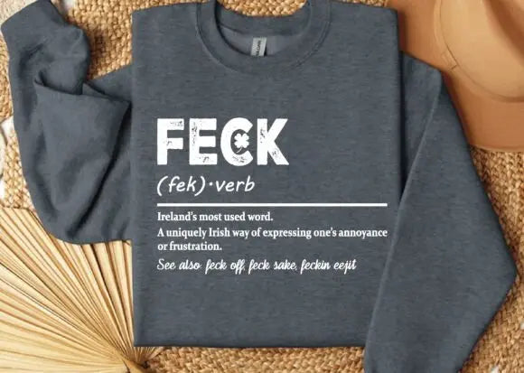 Feck Irish St Patricks Day Unisex Bamboo/Cotton Graphic T-Shirt Spun Bamboo