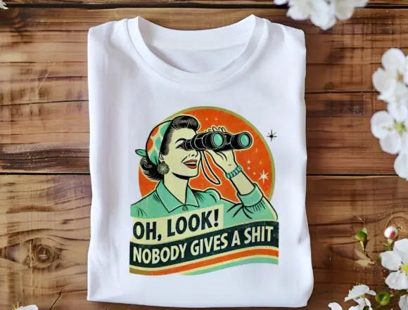 Funny Retro Woman Unisex Bamboo/Cotton Graphic T-Shirt Spun Bamboo