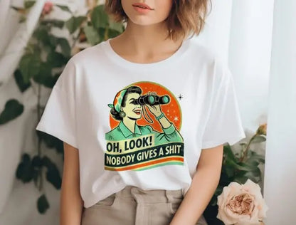 Funny Retro Woman Unisex Bamboo/Cotton Graphic T-Shirt Spun Bamboo