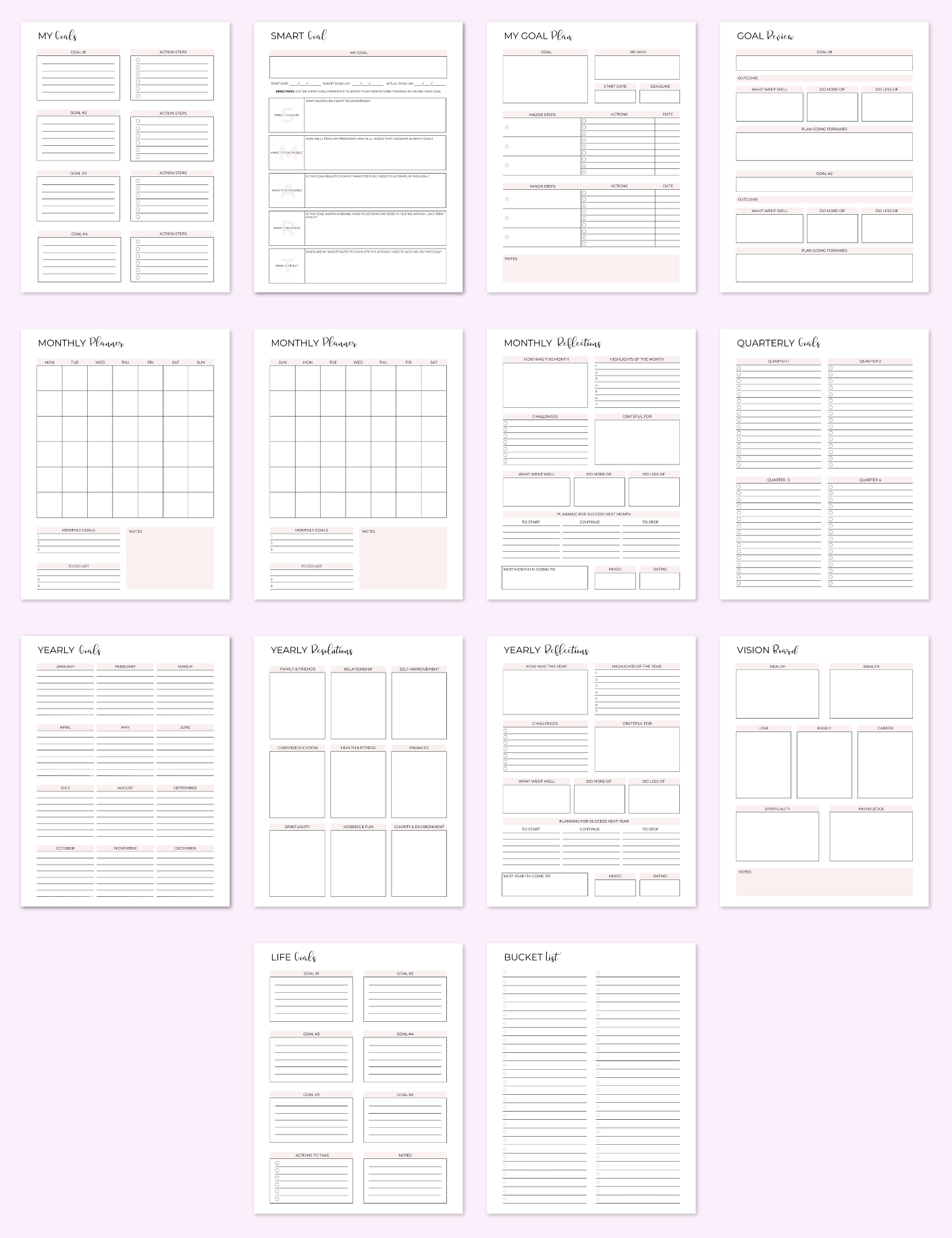 Goal Planning Expansion Pack Jessica Autumn
