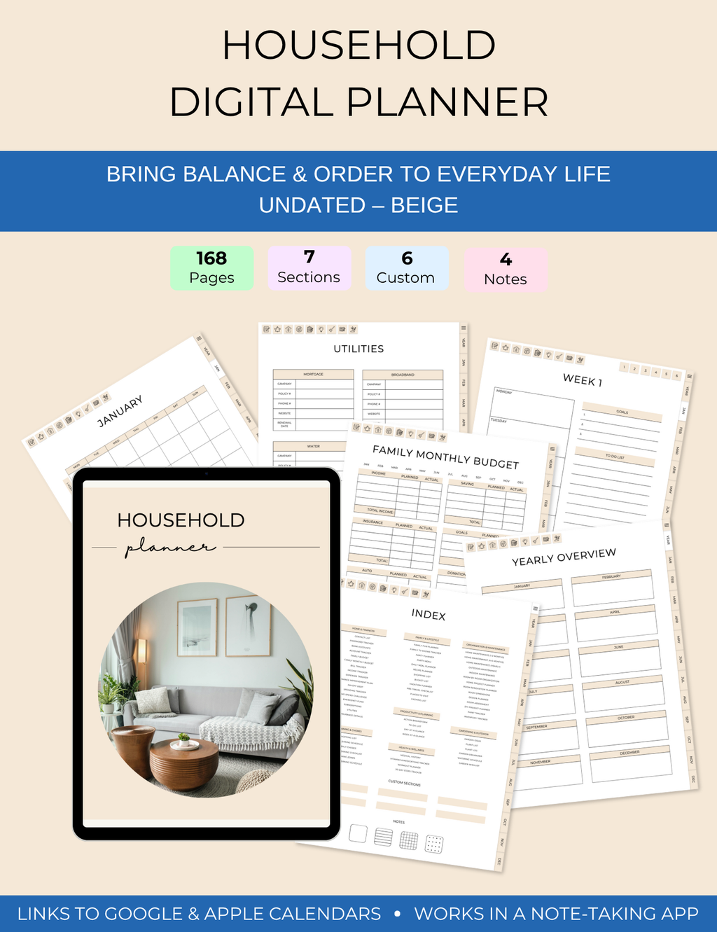 Household Digital Planner Jessica Autumn